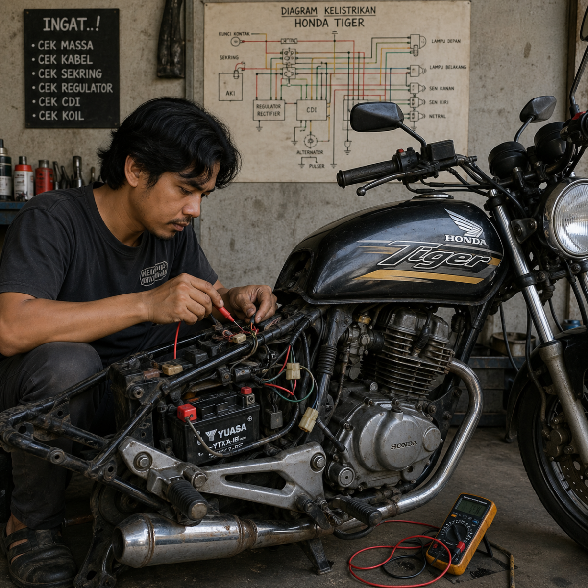 Tips Perawatan Kelistrikan Motor Tiger Lawas Biar Tetap Ngebut